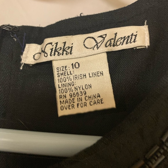 Nikki Valenti Irish Linen Sheath Dress Vintage - Picture 5 of 7